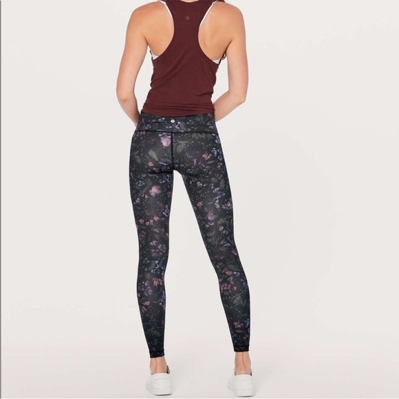 Lululemon Wunder Under Low-Rise Tight 28" | Frozen Flourish Multi | Size 8 - Picture 4 of 8